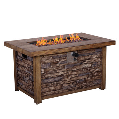 Hareer Rectangle Outdoor Fireplace with Lid