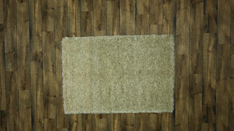 Tapis vert clair en laine noué à la main de conception unique 3 pi 11 po x 5 pi 7 po