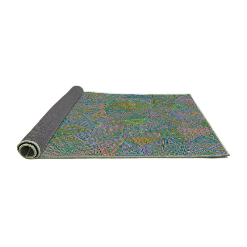 Tapis vert à motif géométrique Schaper, Rond 5 pi