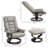 Recliner With Ottoman, Swivel Recliner Chair And Ottoman, Faux Leather Reclining Chair