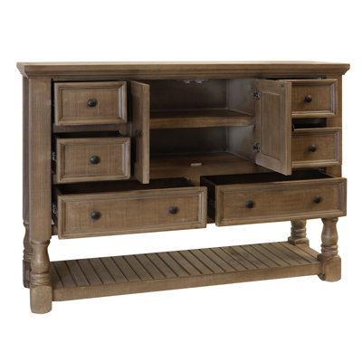 Commode 6 tiroirs, 2 portes Mailroom - Brun