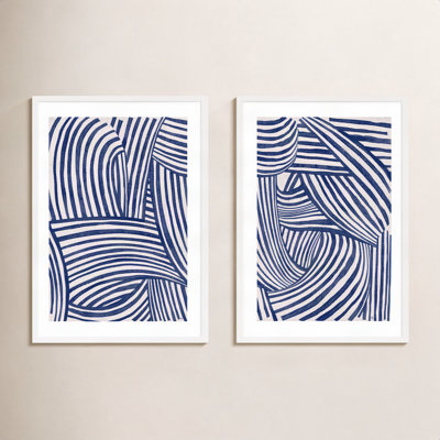 Blue Waves 2-Piece Painting Set