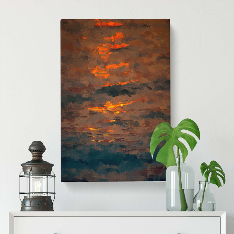 Shimmers Upon The Water In Abstract - Wrapped Canvas, 91cm H x 60cm W x 3cm D