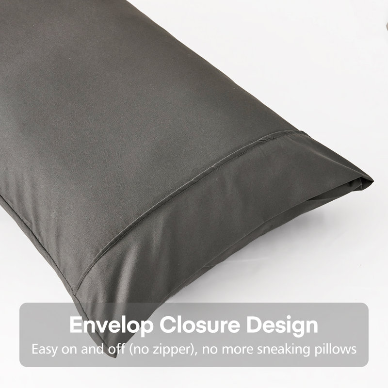 Taie d'oreiller Wrinkle, Grand, Gris foncé