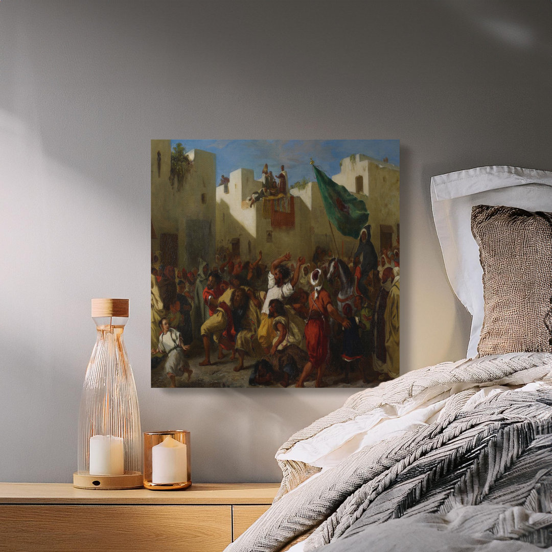 Fantasia Canvas Wall Art, Algerian Horsemen Print, Gallery Wrapped Canvas, Ready to Hang, Archival Quality, Middle Eastern Scene
