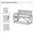 Outdoor Rustic 2 Bench - 41" Wooden Wagon Wheel, Gray, Weather , , Solid Fir Wood Construction Gray Bench, With Wheel And Weather- Seat