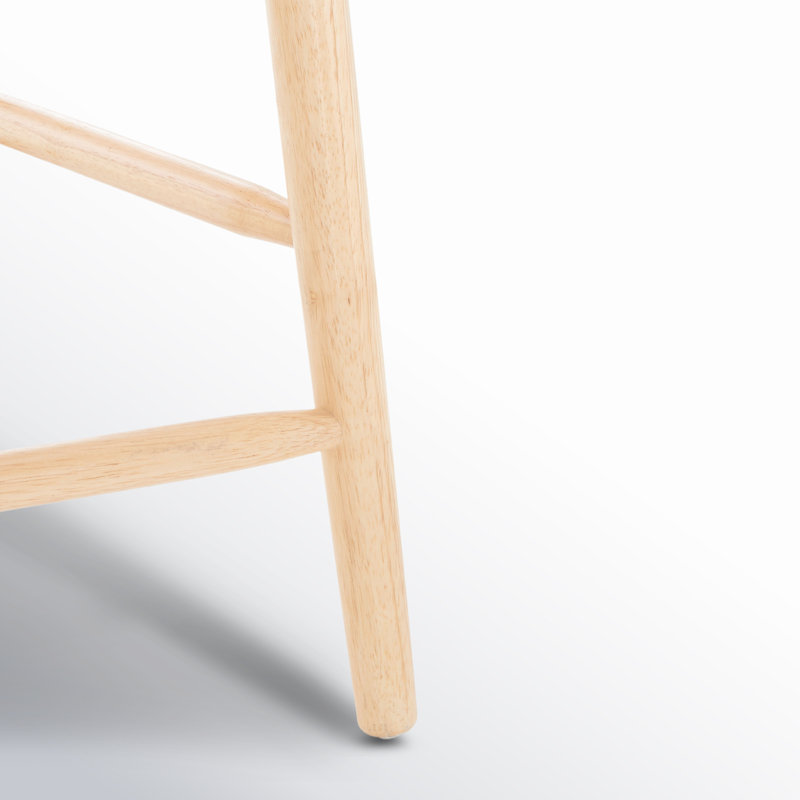 Ensemble de 2 tabourets en bois massif Sheffield, Tabouret de comptoir (siège d'une hauteur de 23 p, Naturel
