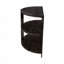 Console demi-lune avec 2 tablettes ouvertes
