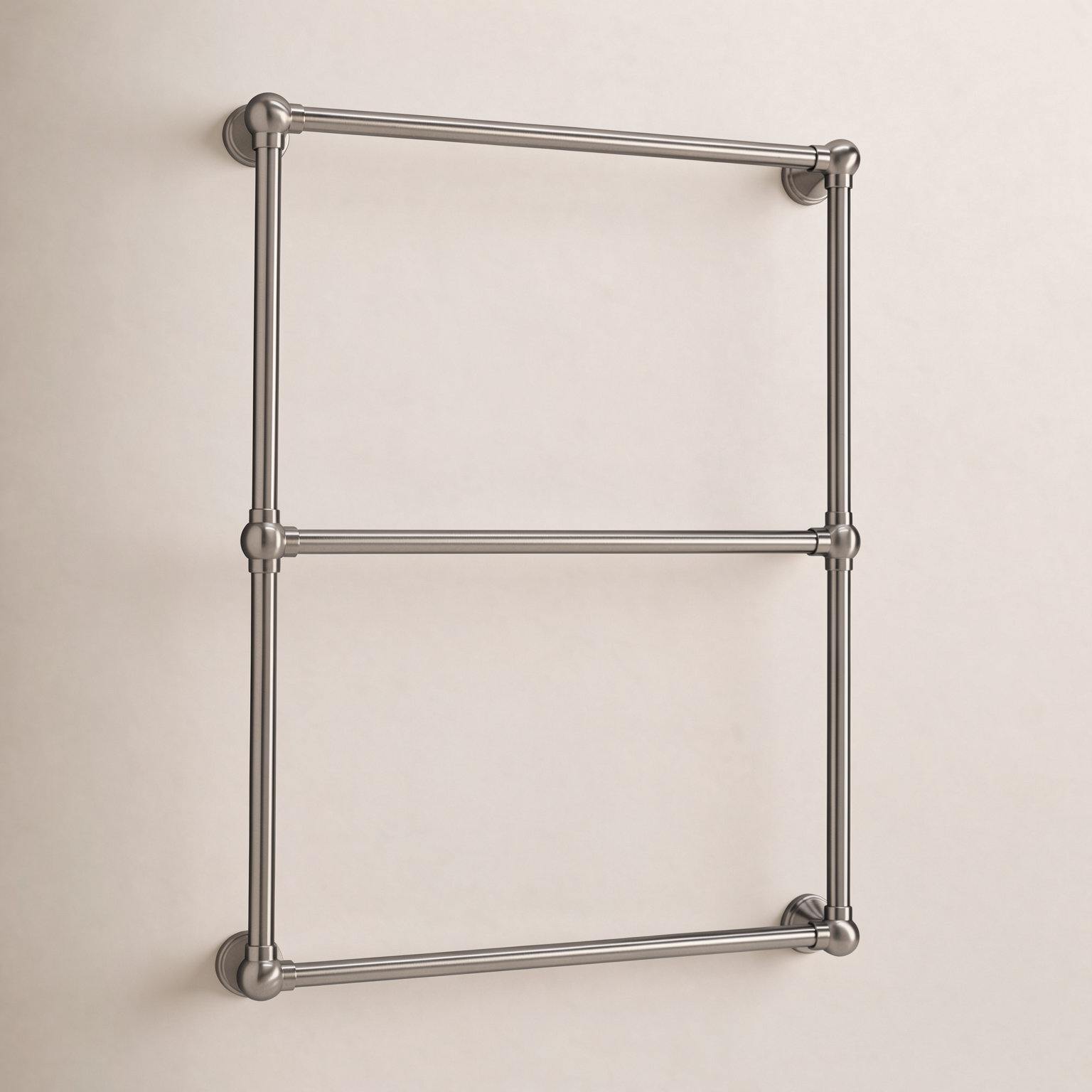Maximilien 24" Wall Mounted 3-Bar Towel Rack, Brushed Nickel