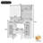 41.3" Makeup Vanity with Sliding Mirror, LED Lighting & Stool