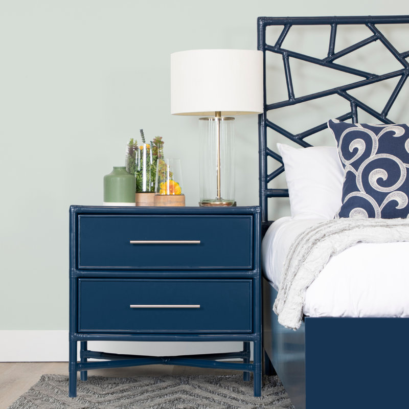 Venice 2 - Drawer Nightstand, Navy Blue