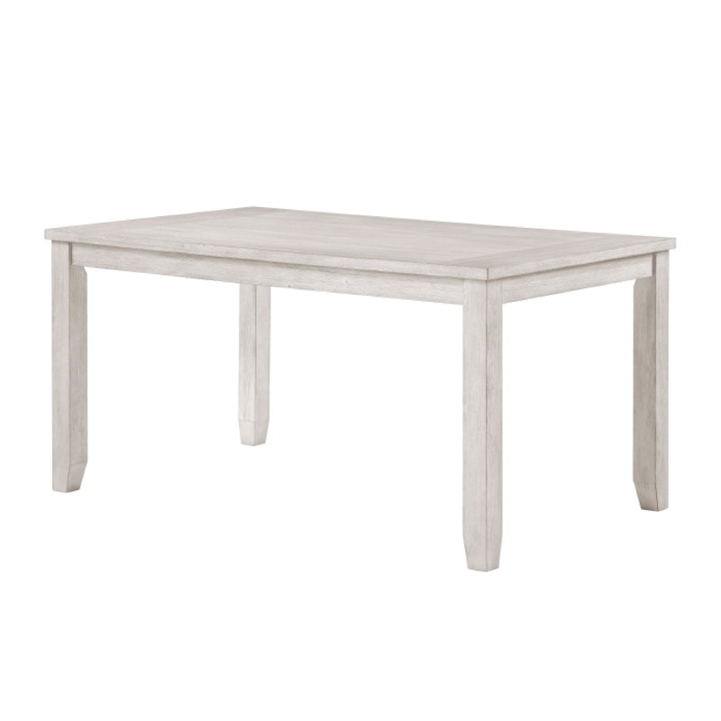 Table à hauteur de comptoir Vile, 60 pouces rectangulaire, blanc antique vieilli