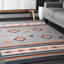Tapis gris / orange Ilkay Southwestern-2130437721