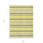 Tapis extérieur lavable antidérapant à rayures jaunes et grises 10 pi x 14 pi kaki