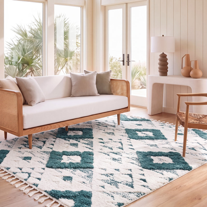 Tapis à poils longs Imraan, Rectangle 5 pi 3 po x 7 pi 6 po