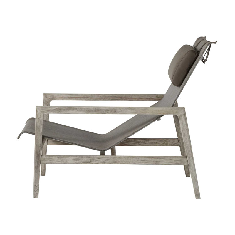 Coast Teak Patio Chair, Oyster Teak Frame/Gray Sling