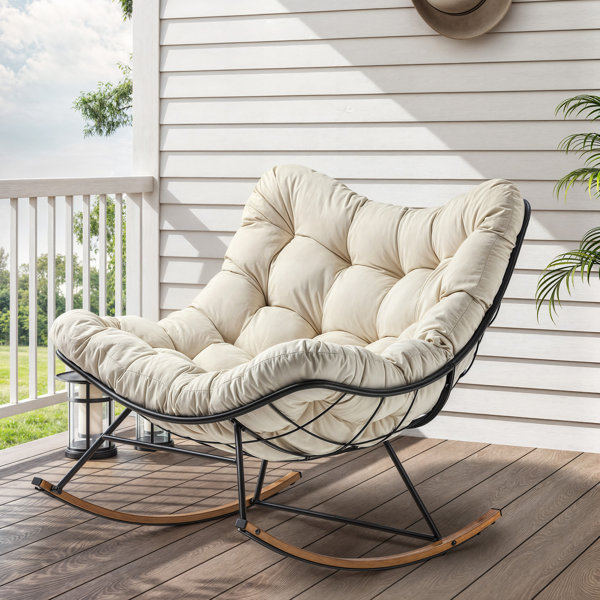 George Oliver Kynzli Metal Outdoor Rocker Chair & Reviews - Wayfair Canada