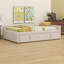 Lit de jour double rembourré en forme de L - Lit gigogne escamotable double inclus-330921036