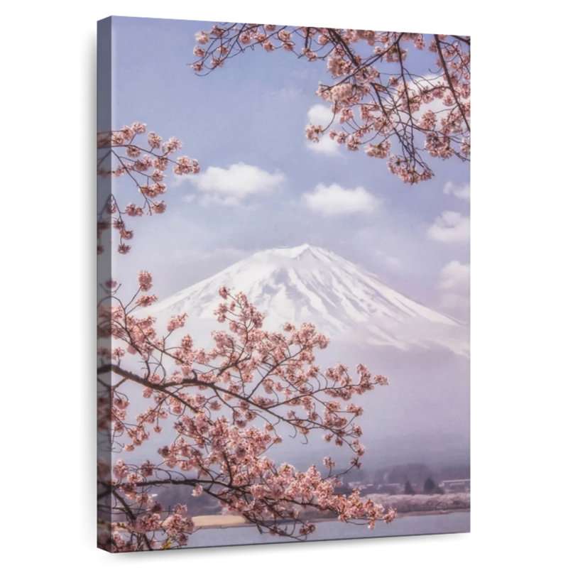 Alvord Mt. Fuji dans les cerisiers en fleurs, H 39 po x l 26 po