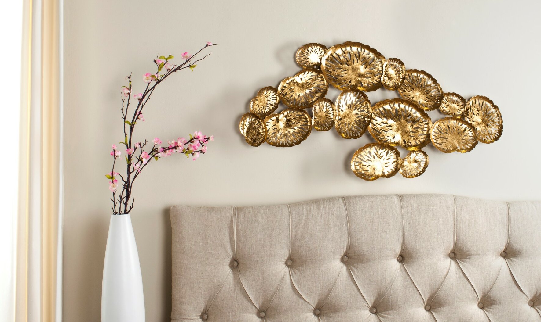 gold coral wall decor