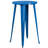 Colbert 30'' Round Metal Indoor-Outdoor Bar Table Set with 4 Square Seat Backless Stools-24678657-24678664