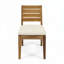 Chaise sans accoudoirs d'extérieur en bois d'acacia avec coussins, chaise de salle à manger-1959756715