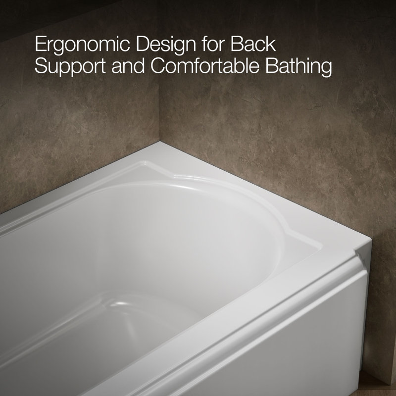 Memoirs® 60" x 32" Alcove/Tile in Soaking Cast Iron Bathtub, White