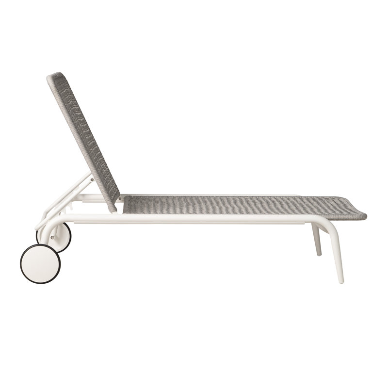 Chaise Lounge-Set Of 2, Matte White