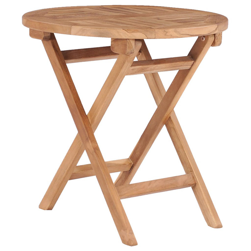 Binford Foldable Wooden Coffee Table, Round