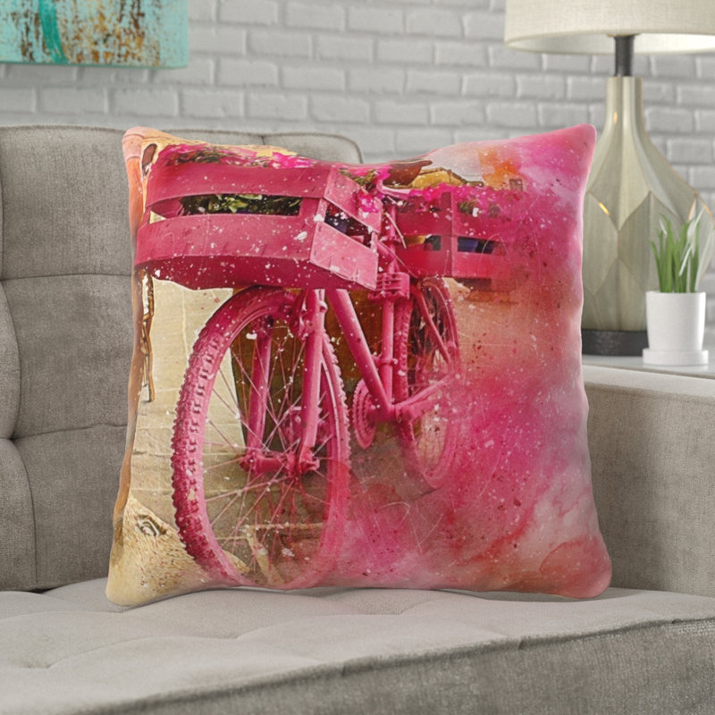 Lumpkin Outdoor Reversible Throw Pillow, Microsuede, Indoor 