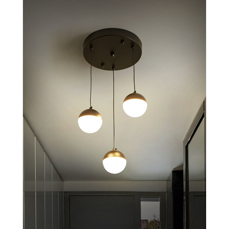Audray 3 - Light Matte Black LED Bowl Pendant