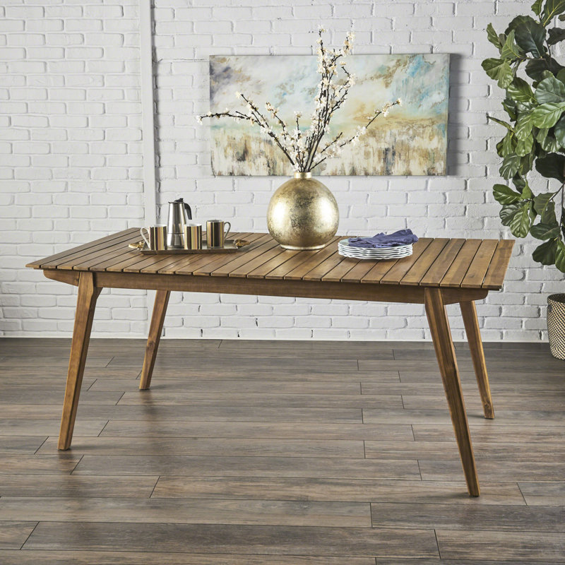 Table d'extérieur en bois 69 po - Finition pour une expérience délicieuse avec une détente supérieure