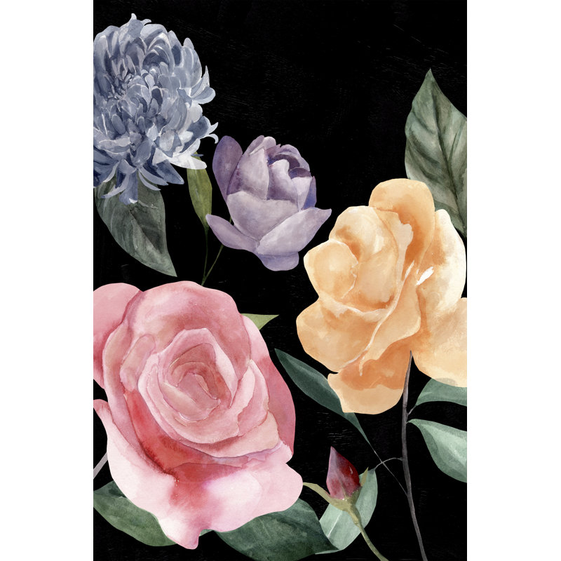 Twilight Blossom IV - Painting, 46cm H x 30cm W, Wrapped Canvas