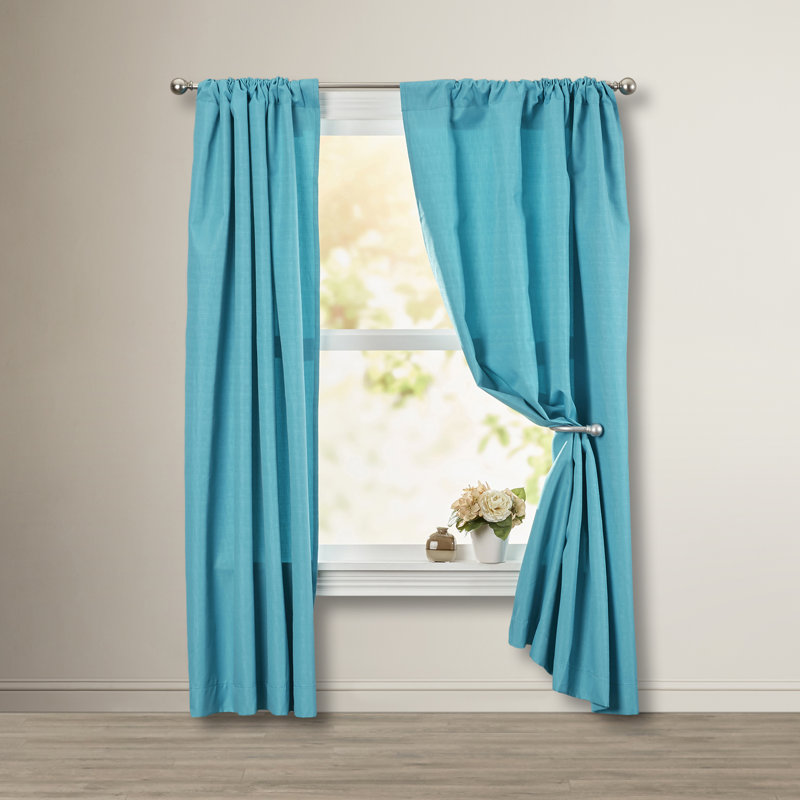 Kendall Blackout Curtain Single Panel, Ivory, 42" W x 63" L
