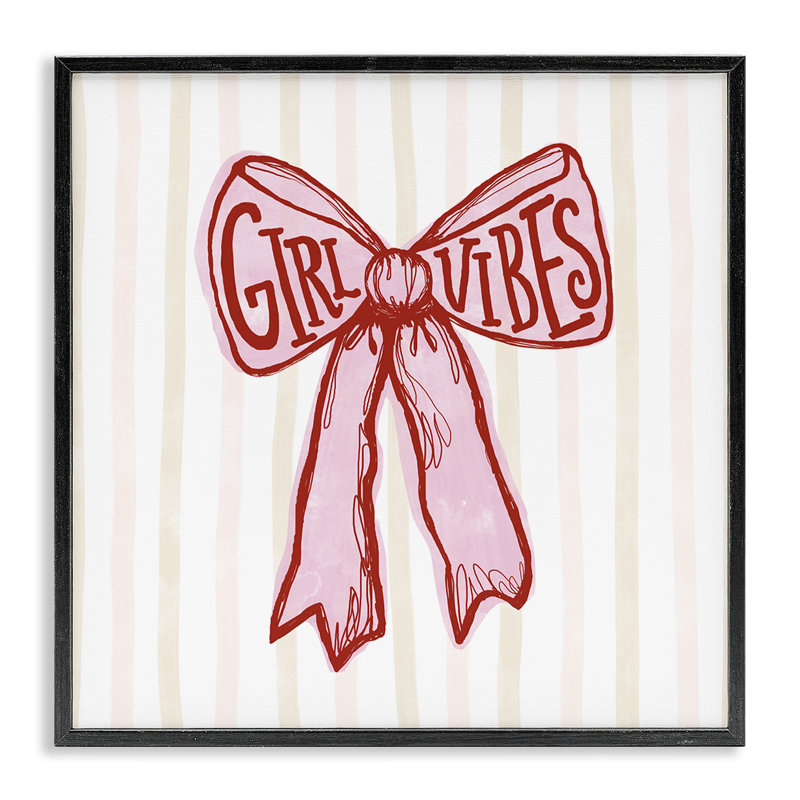 «Girl Vibes», giclée à arc rose, design par Connie Summers, H 24 po x l 24 po, Giclée encadrée noir minuit