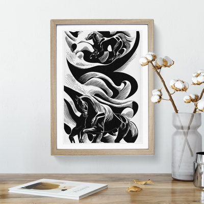Monochrome Horse No.2 - Framed Print