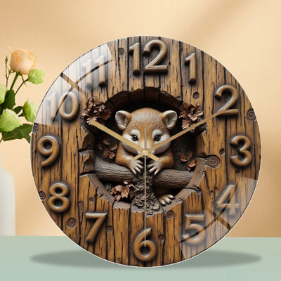 Horloge murale en bois