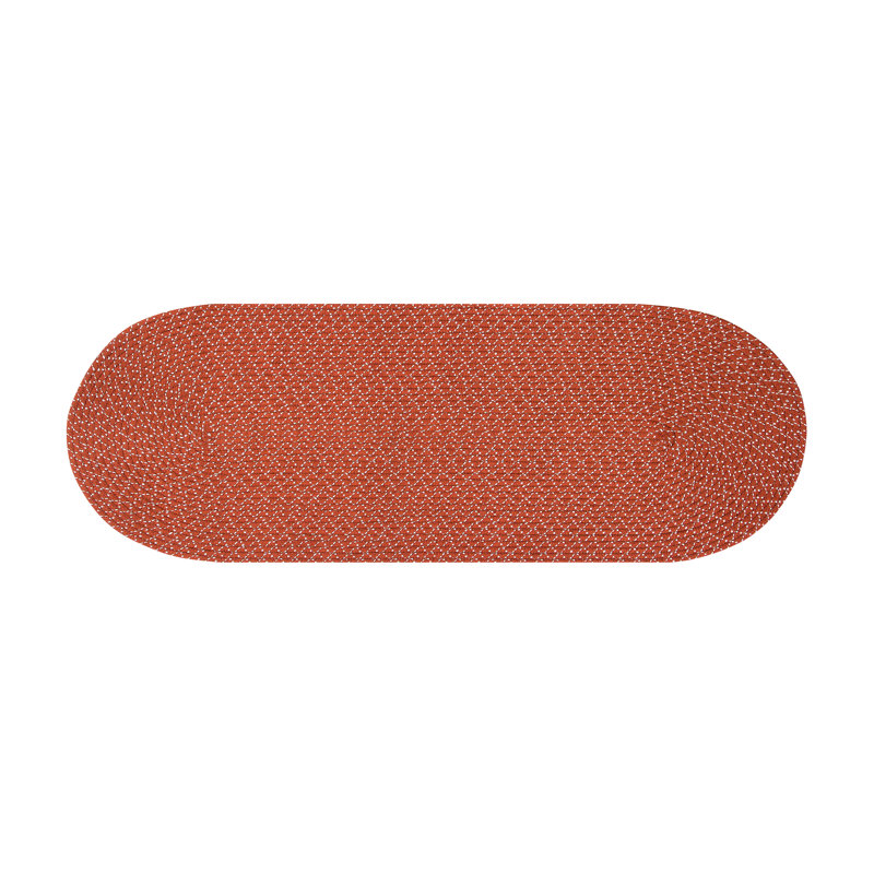 Tapis rouge à motif géométrique Rogalski, Tapis de couloir 24 po x 60 po