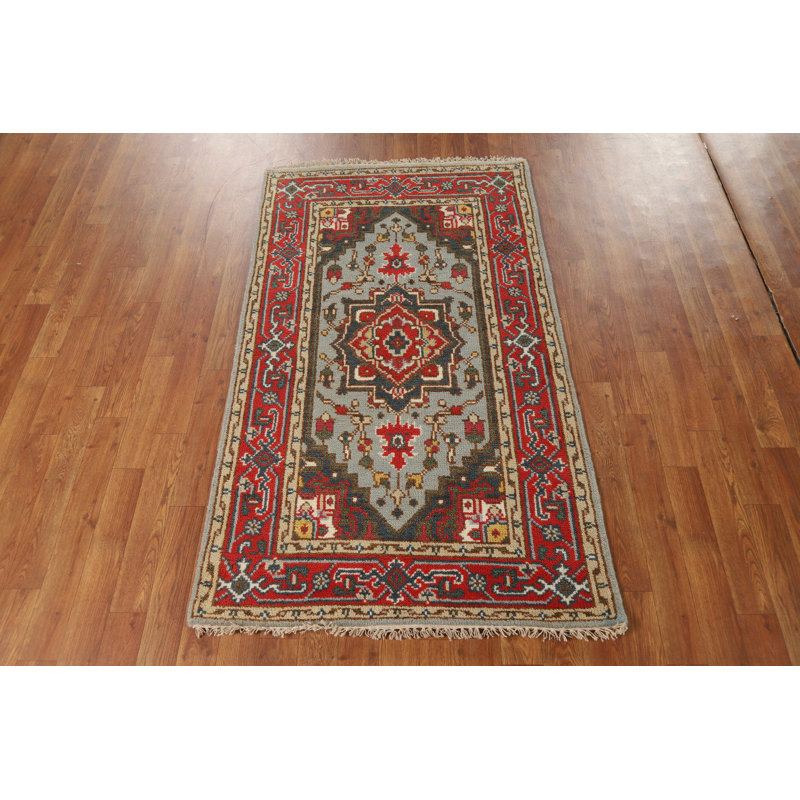 Tapis oriental géométrique en laine 3x5