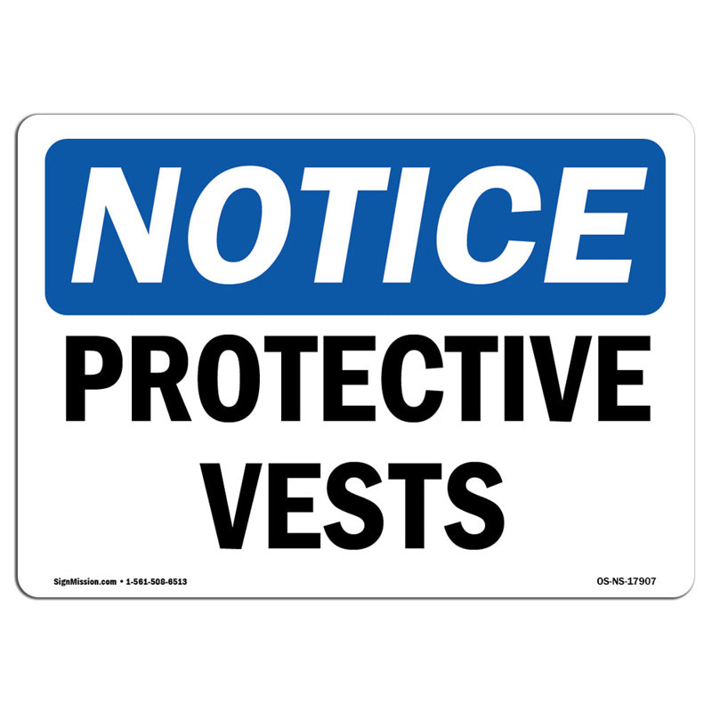 Enseigne protectrice en aluminium 12 x 18