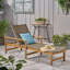 Chaise longue en bois et osier Hampton-1706792492