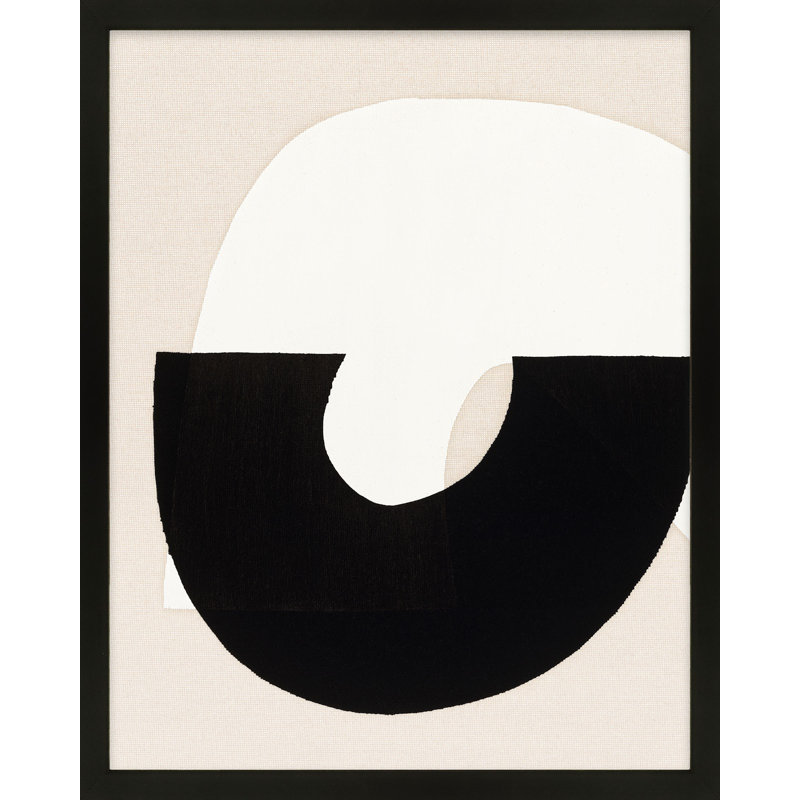 Elements In Black 1 Painting, Black Framed, 30" H x 24" W x 1.25" D