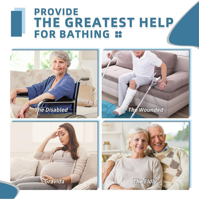 Shower Chair Seat With Arm For Inside Shower - Adjustable Up To ...