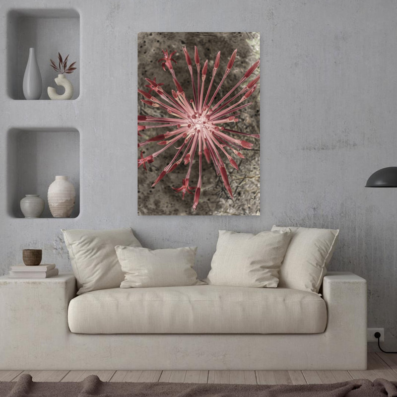 Art contemporain abstrait fleur moderne, H 36 po x l 24 po
