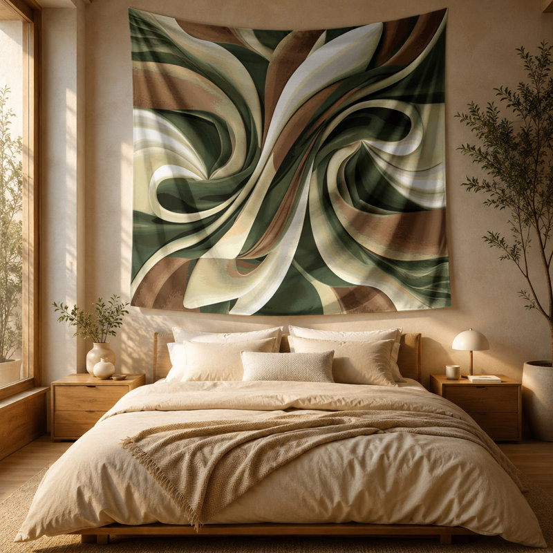 Tapisserie murale Biomorphic Abstraction 17, 88 po x 104 po