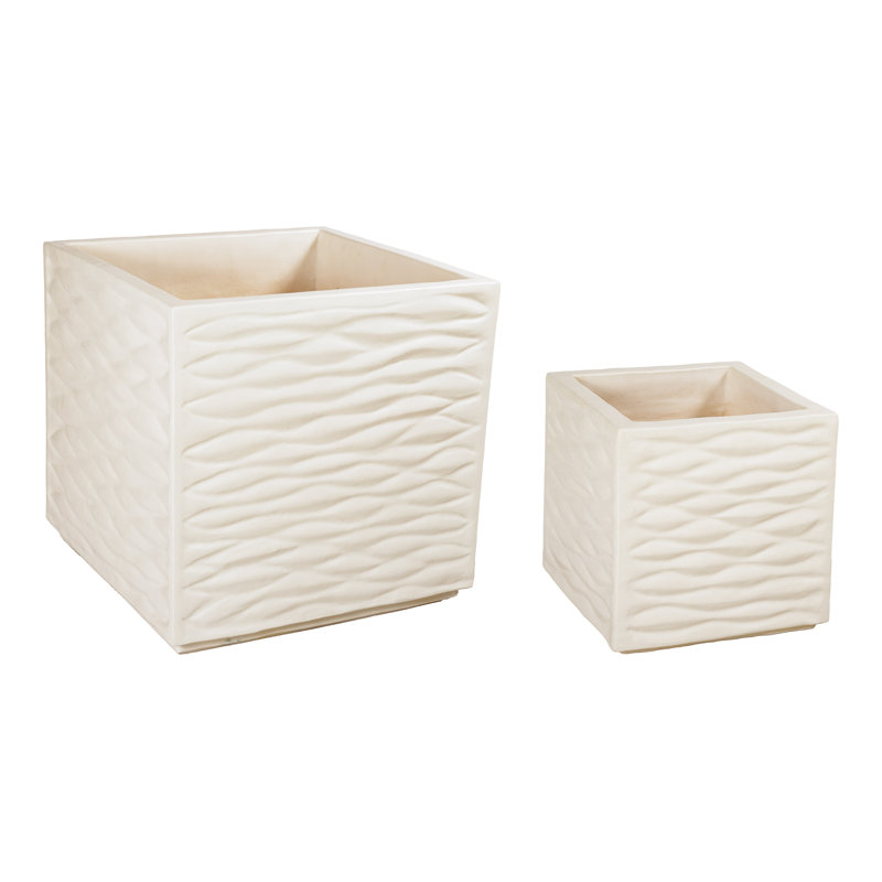 Ceramics Handmade Ceramic Planter, Linen Semi-Gloss