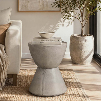 Table d'appoint d'extérieur avec sablier, parfaite pour le patio et la cour
