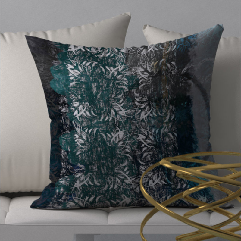 Abstract Throw Pillow, 24" H x 24" W