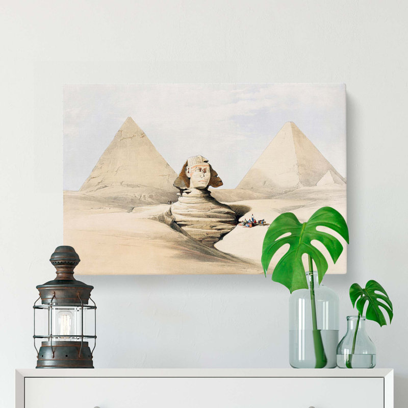 The Great Sphinx Pyramids Of Giza by David Roberts - Wrapped Canvas, 40cm H x 60cm W x 3cm D