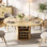 Table de salle à manger extensible 47-59 "avec rangement pour 4-6